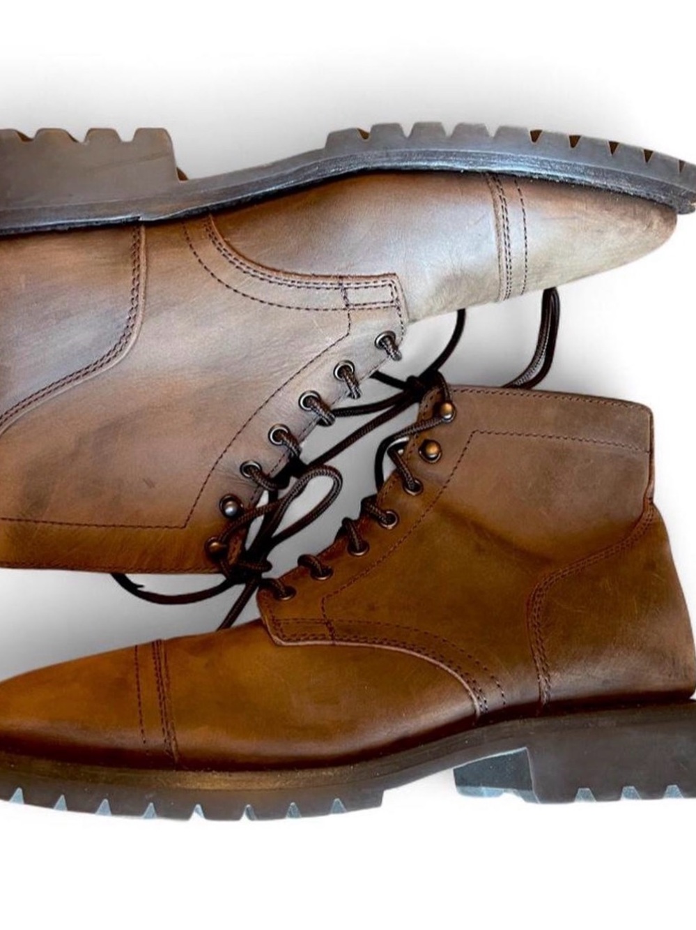 Thursday Boot Co. Captain Stormking Lug Sole Boots 10 - Brown GYW Like New
